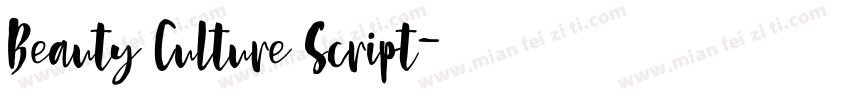 Beauty Culture Script字体转换